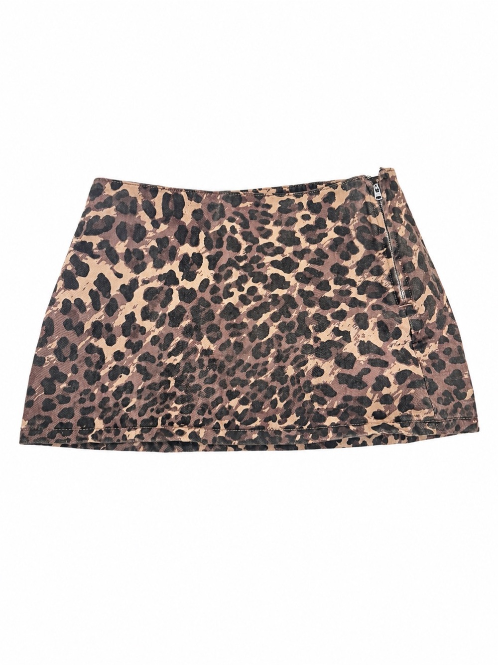 Abercrombie & Fitch Leopard Print Mini Skirt - Brown/Cream